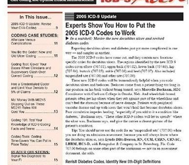 Home Health Icd-9 Alert Magazine Supply